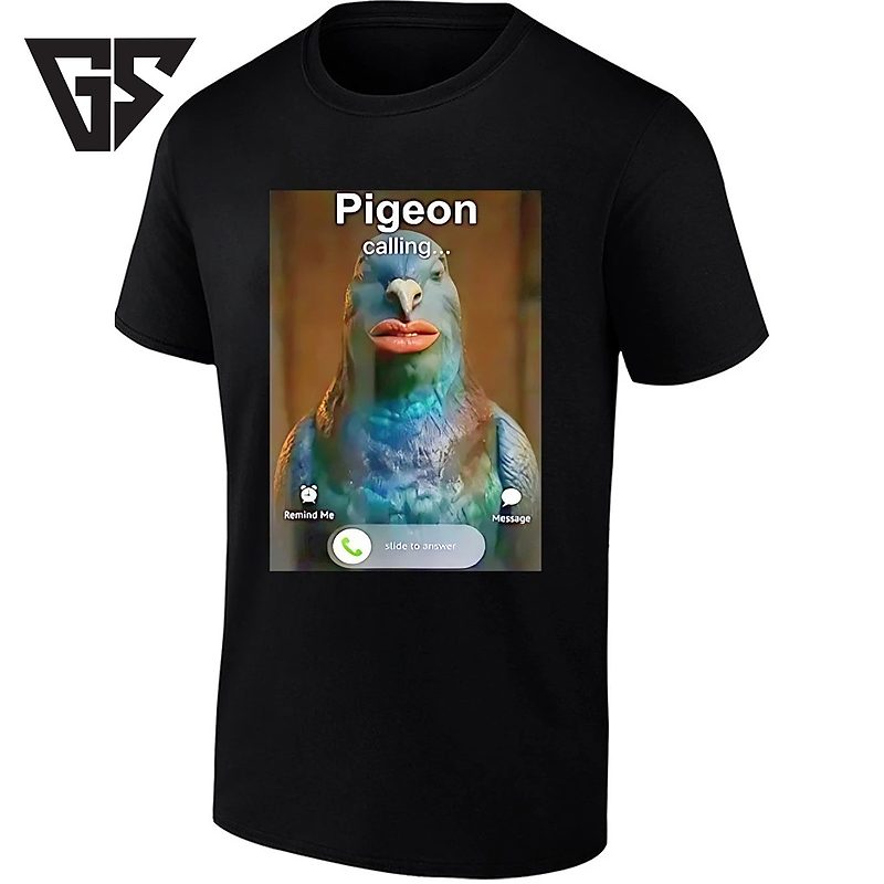 Pigeon Calling Incoming Call Screen Bird Meme T-Shirt Pigeon Calling Incoming Call Screen Bird Meme T-Shirt