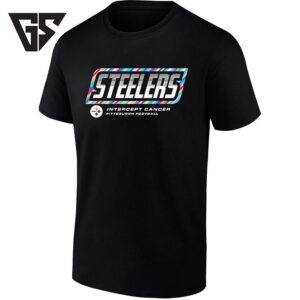 Pittsburgh Steelers Intercept Cancer Football T-Shirt