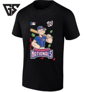 Popeye Washington Nationals Holding Bat Baseball T-Shirt