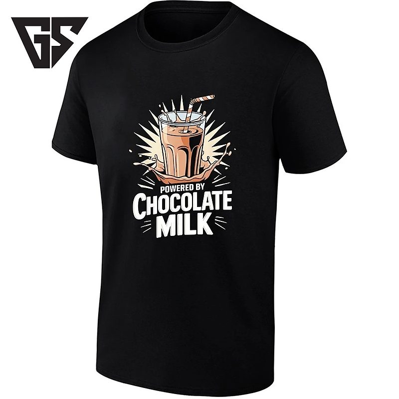 Powered By Chocolate Milk Drink Beverage T-Shirt Powered By Chocolate Milk Drink Beverage T-Shirt