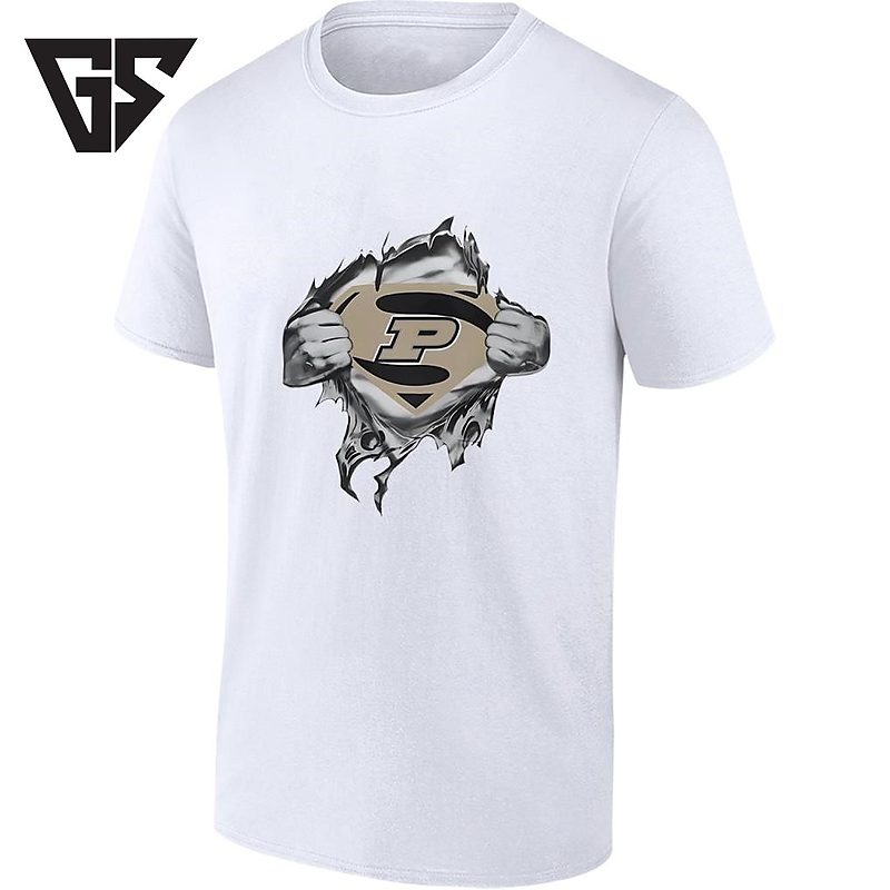 Purdue Boilermakers Superman Chest Reveal T-Shirt Purdue Boilermakers Superman Chest Reveal T-Shirt