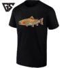 Rainbow Trout With Mountain Lake And Waterfall Landscape T-Shirt