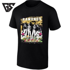 Ramones Band Floral Portrait Punk Rock Music T-Shirt