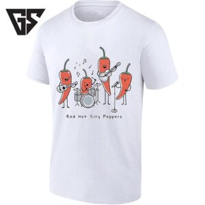 Red Hot Silly Peppers Band Music Pun T-Shirt