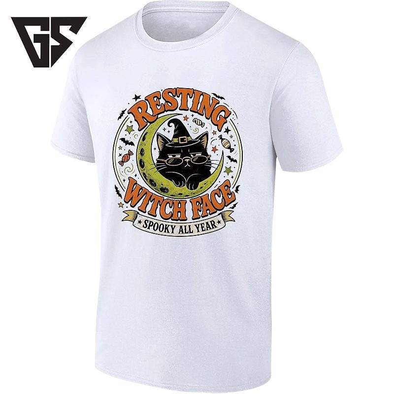 Resting Witch Face Spooky All Year Black Cat T-Shirt Resting Witch Face Spooky All Year Black Cat T-Shirt