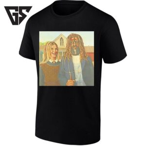 Rob Zombie And Sheri Moon Zombie American Gothic Parody T-Shirt