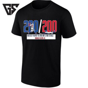 Ronald Acuna Jr 200 200 Fastest Player To 200 Hr And 200 Steals T-Shirt