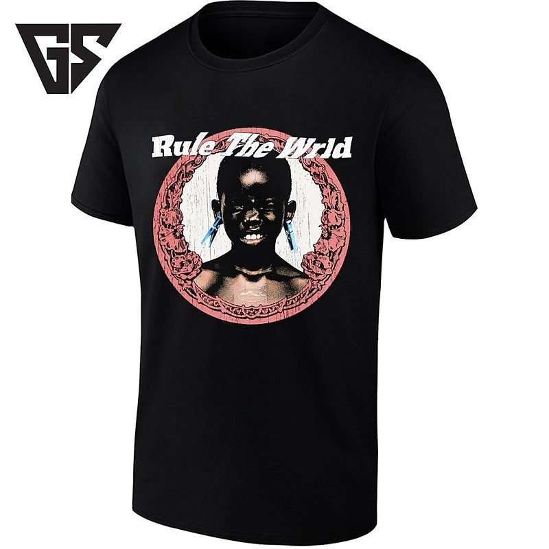 Rule The Wrld Distressed Portrait Urban T-Shirt Rule The Wrld Distressed Portrait Urban T-Shirt