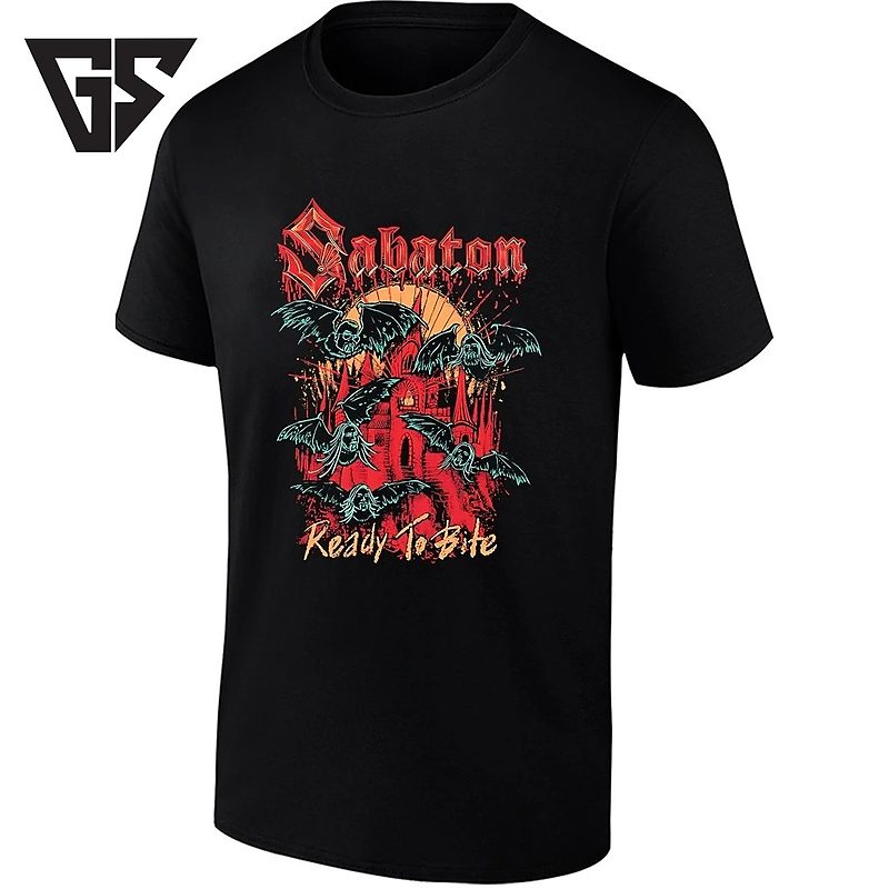 Sabaton Ready To Bite Heavy Metal Band Vampire T-Shirt Sabaton Ready To Bite Heavy Metal Band Vampire T-Shirt