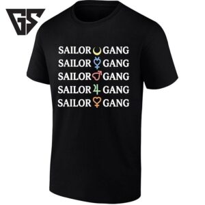 Sailor Gang Anime Symbol Magical Girl Planetary Symbols T-Shirt