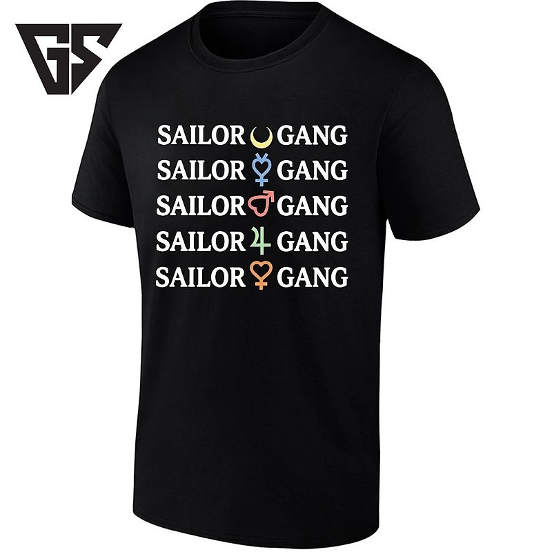 Sailor Gang Anime Symbol Magical Girl Planetary Symbols T-Shirt Sailor Gang Anime Symbol Magical Girl Planetary Symbols T-Shirt