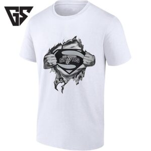 San Antonio Spurs Superman Logo NBA Basketball T-Shirt