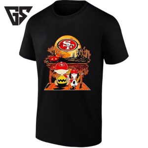 San Francisco 49ers Charlie Brown And Snoopy Halloween T-Shirt