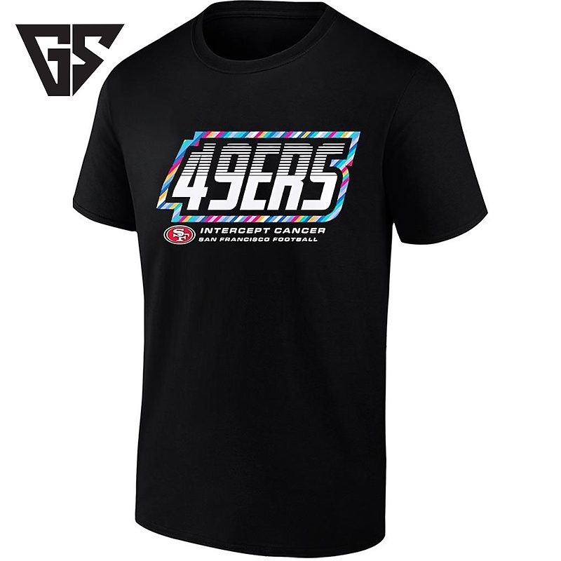 San Francisco 49ers Intercept Cancer Football T-Shirt San Francisco 49ers Intercept Cancer Football T-Shirt