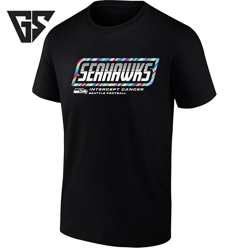 Seattle Seahawks Intercept Cancer Football T-Shirt Seattle Seahawks Intercept Cancer Football T-Shirt