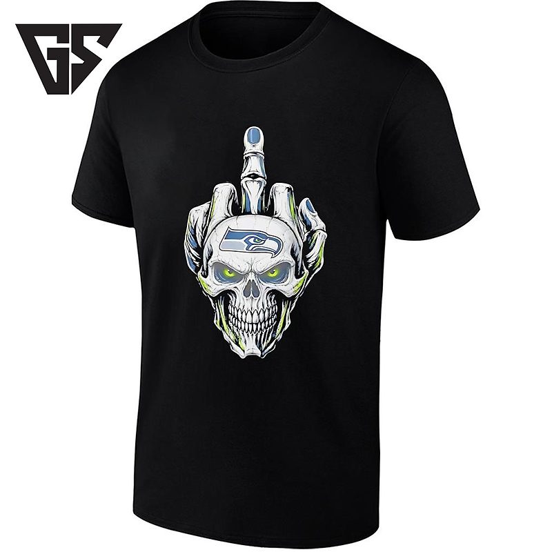 Seattle Seahawks Skull Middle Finger NFL T-Shirt Seattle Seahawks Skull Middle Finger NFL T-Shirt
