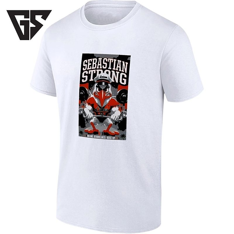 Sebastian Strong Miami Hurricanes Rise Up T-Shirt Sebastian Strong Miami Hurricanes Rise Up T-Shirt