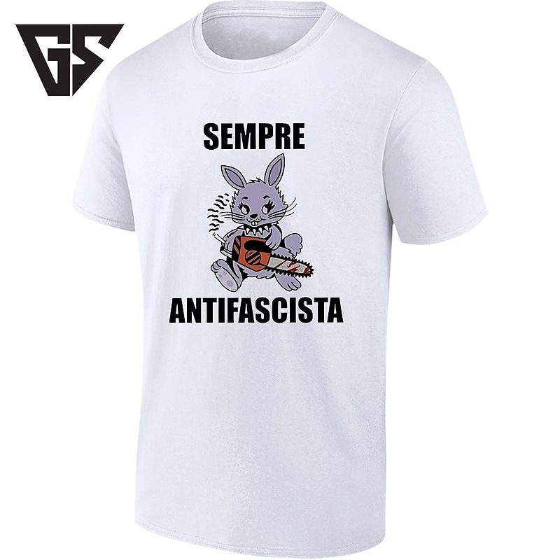 Sempre Antifascista Bunny With Chainsaw T-Shirt Sempre Antifascista Bunny With Chainsaw T-Shirt