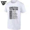 Senior Citizen Texting Code Retirement Gift T-Shirt