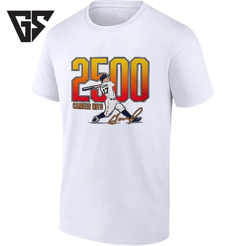 Shohei Ohtani 2500 Career Hits Signature T-Shirt Shohei Ohtani 2500 Career Hits Signature T-Shirt