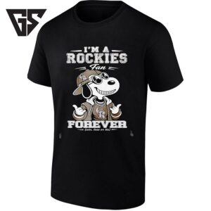 Snoopy I’m A Rockies Fan Forever Win Lose Or Tie T-Shirt