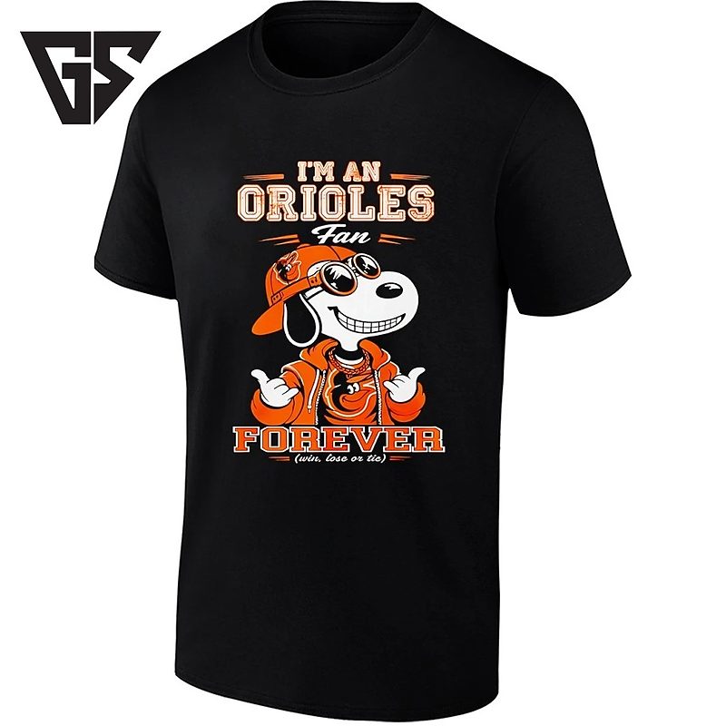Snoopy I’m An Orioles Fan Forever Win Lose Or Tie T-Shirt Snoopy I’m An Orioles Fan Forever Win Lose Or Tie T-Shirt