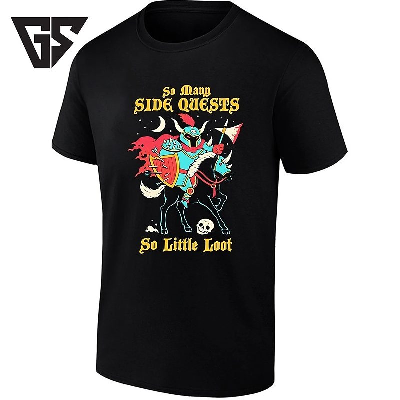 So Many Side Quests So Little Loot Fantasy Knight T-Shirt So Many Side Quests So Little Loot Fantasy Knight T-Shirt