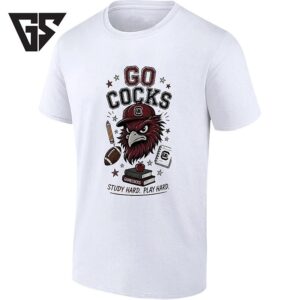 South Carolina Gamecocks Mascot Go Cocks Stationery Study Hard Play Hard T-Shirt