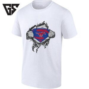 Southern Methodist University Mustangs Superman Logo T-Shirt