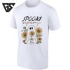 Spooky Season Ghost With Sunflowers Halloween T-Shirt