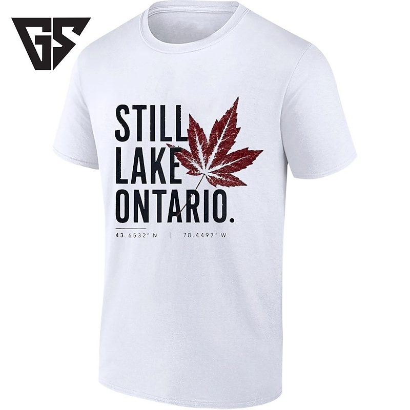 Still Lake Ontario With Coordinates Great Lakes T-Shirt Still Lake Ontario With Coordinates Great Lakes T-Shirt