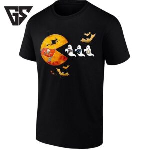 Tampa Bay Buccaneers Pac-Man Eating Atlanta Falcons Carolina Panthers And No Saints T-Shirt