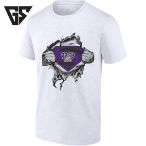 Tcu Horned Frogs Superman Chest Reveal College Football T-Shirt