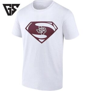 Texas A&ampm University Superman Logo Aggies T-Shirt