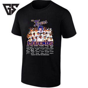 The Detroit Tigers Legends Thank You For The Memories Signature T-Shirt