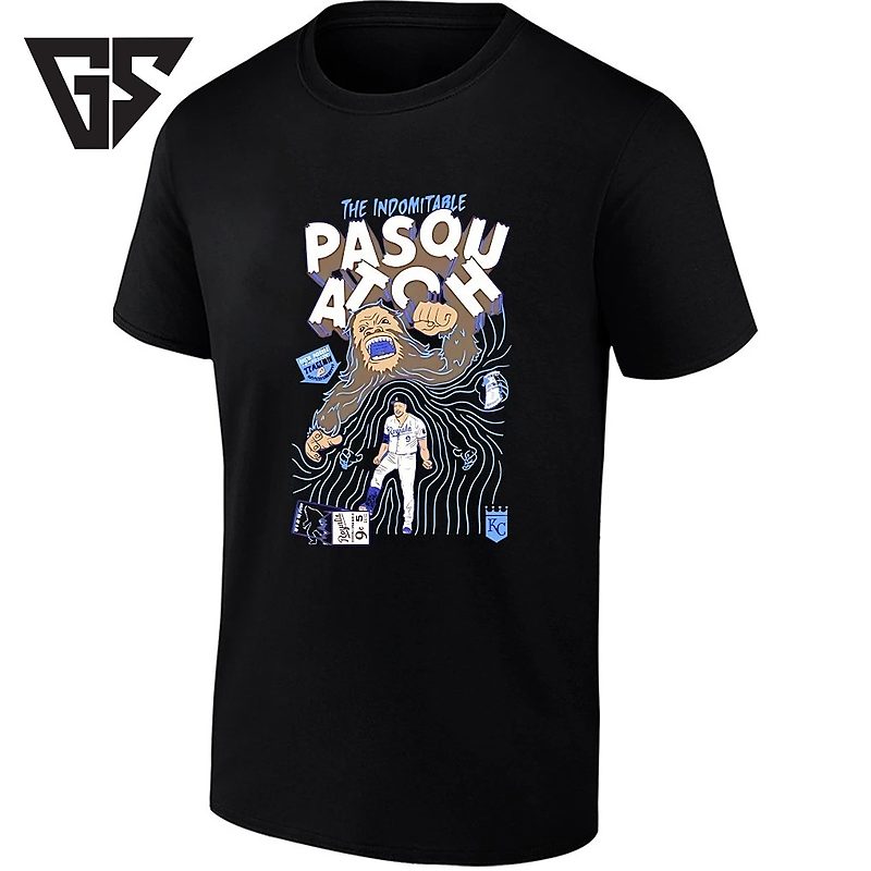 The Indomitable Pasquatch Vinnie Pasquantino Kansas City Royals T-Shirt The Indomitable Pasquatch Vinnie Pasquantino Kansas City Royals T-Shirt