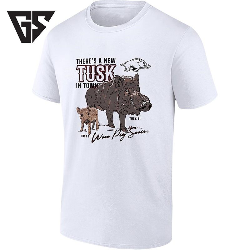 There’s A New Tusk In Town Tusk Vi And Tusk Vii Arkansas Razorbacks Wooo Pig Sooie T-Shirt There’s A New Tusk In Town Tusk Vi And Tusk Vii Arkansas Razorbacks Wooo Pig Sooie T-Shirt