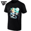 Three Cats Playing Piano Under The Full Moon T-Shirt