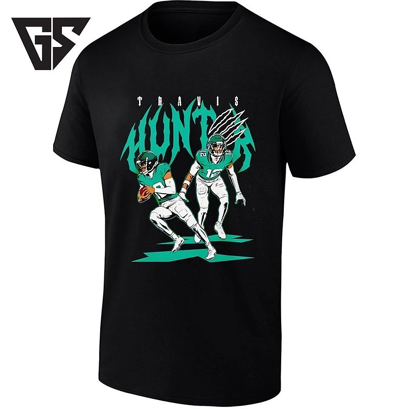 Travis Hunter Jacksonville Jaguars Hunter Two Way T-Shirt Travis Hunter Jacksonville Jaguars Hunter Two Way T-Shirt