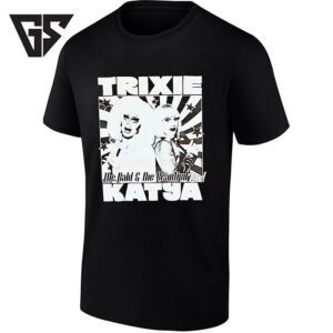 Trixie And Katya The Bald And The Beautiful Live Black And White Starburst T-Shirt