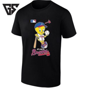 Tweety Bird Atlanta Braves Holding Baseball T-Shirt