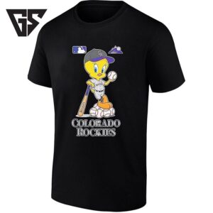 Tweety Bird Colorado Rockies Holding Baseball T-Shirt
