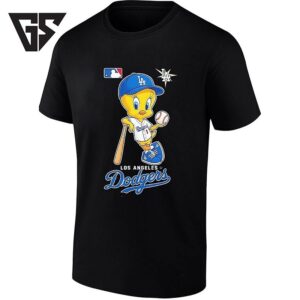 Tweety Bird Los Angeles Dodgers Holding Baseball T-Shirt