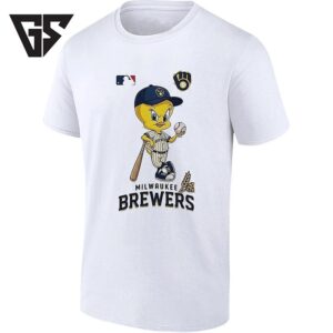 Tweety Bird Milwaukee Brewers Holding Baseball T-Shirt