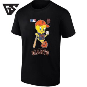 Tweety Bird San Francisco Giants Holding Baseball T-Shirt