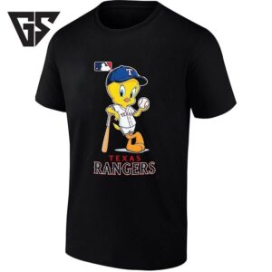 Tweety Bird Texas Rangers Holding Baseball T-Shirt