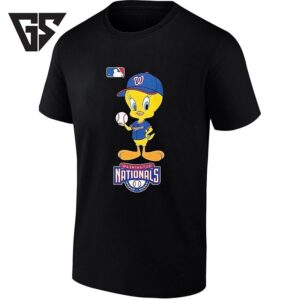 Tweety Bird Washington Nationals Holding Baseball T-Shirt