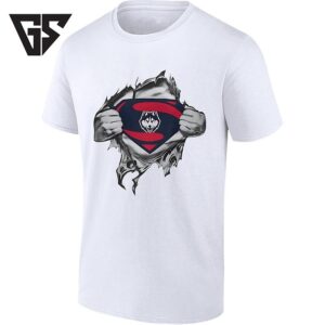 Uconn Huskies Superman Logo College Basketball T-Shirt