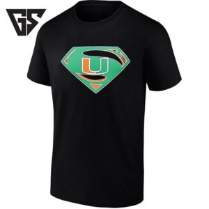 University Of Miami Hurricanes Superman Logo T-Shirt