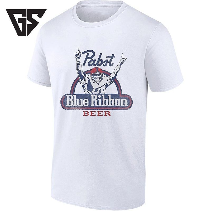 Vintage Pabst Blue Ribbon Beer Football Player T-Shirt Vintage Pabst Blue Ribbon Beer Football Player T-Shirt